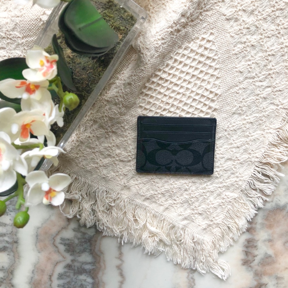 COACH Card Case in Signature Canvas